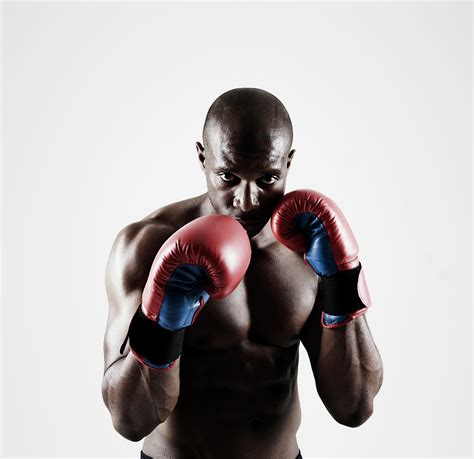 Black Male Boxer In Boxing Stance Photograph By Mike Harrington