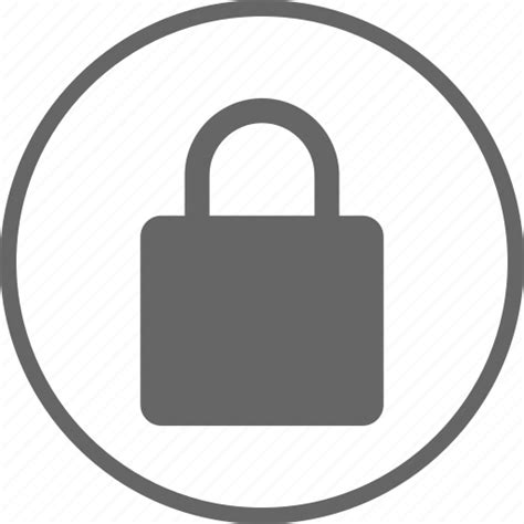 Circle Lock Privacy Safe Secure Security Icon