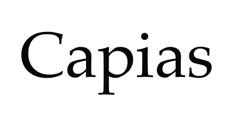 How To Pronounce Capias Youtube