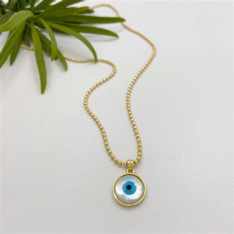 Gold Evil Eye Choker Necklace Good Luck Layered Necklace Etsy