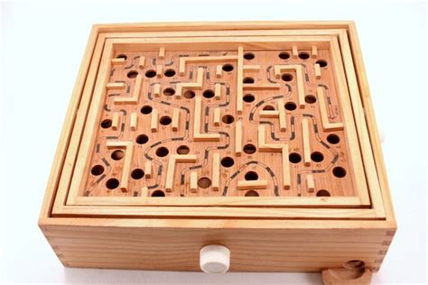 Vintage Wooden Marble Labryinth Maze Game