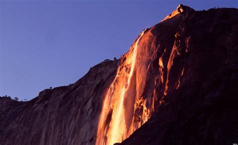 Yosemite Firefall Sets Iconic Waterfall Beautifully
