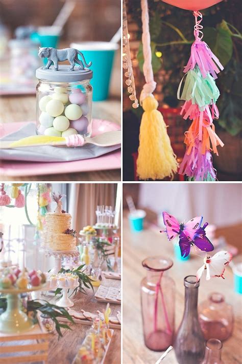 The most common hippie party theme material is metal. Gorgeous Boho Chic Birthday Party {Pastels & Feathers ...