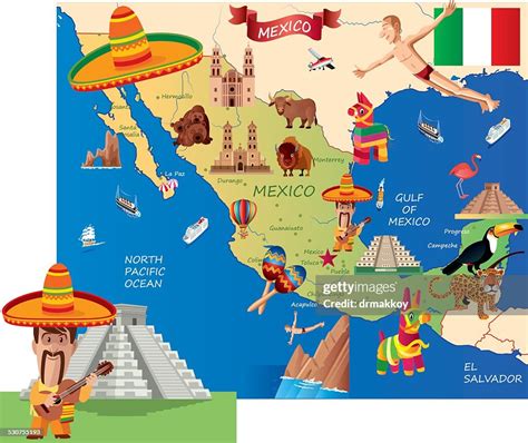 Mexico Cartoon Map High Res Vector Graphic Getty Images