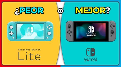Diferencias Entre Nintendo Switch Y Nintendo Switch Lite Comparativa