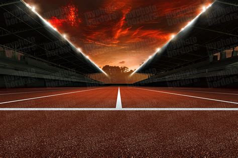 Csfoto 7x5ft Background For Athletics Stadium With Race Track Finish