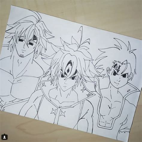 Meliodas Estarossa And Zeldris Inked By Animefanartz On Deviantart