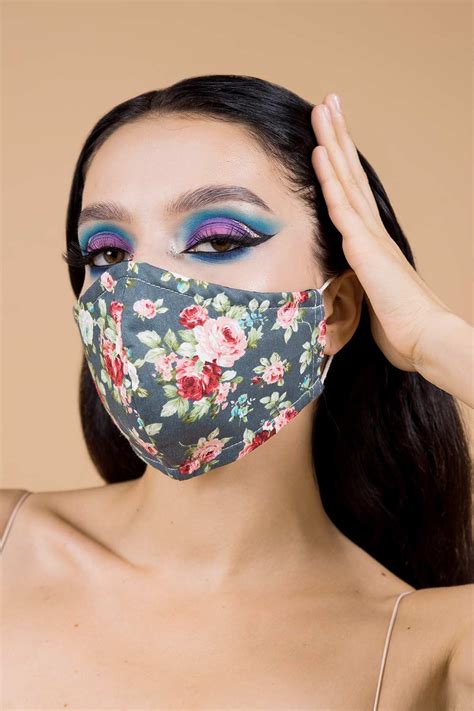 See more meanings of face. Reusable & Washable Face Mask, 4 Layers, Pure Cotton | Dark Floral - IDentity Lingerie