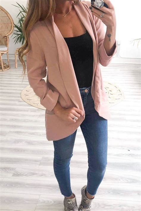 blush blazer jacket women clothing boutique trendy fashion trendy clothes
