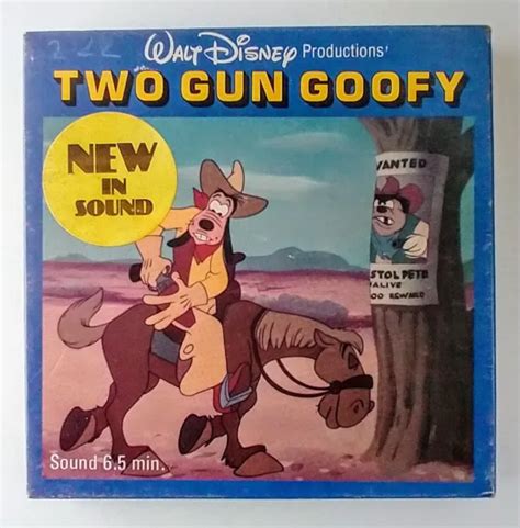 Two Gun Goofy Disney Super 8 Colour Sound 200ft 8mm Cine Film 70s