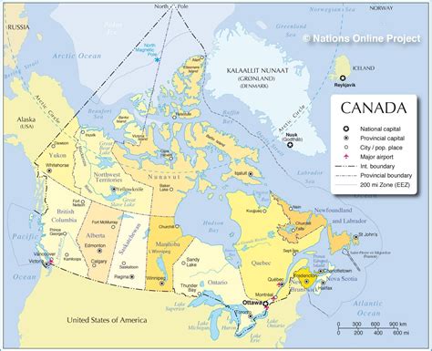 Canada Map Cities Oppidan Library