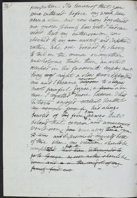 Mary Shelleys 1797 1851 Working Draft Of The Turning Point In