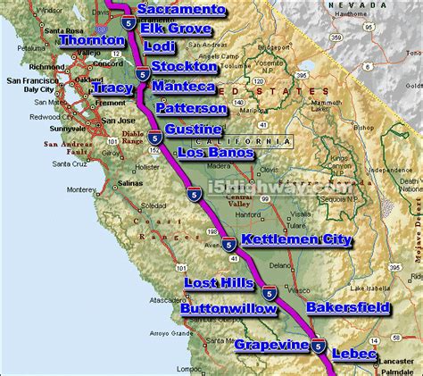 27 Map Of California Interstate 5 Online Map Around The World