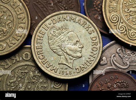 Coins Of Denmark Queen Margrethe Ii Of Denmark Depicted In Danish