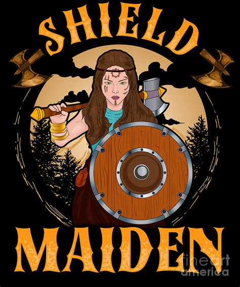 Shield Maiden Female Viking Warrior Norse Myth Digital Art By The