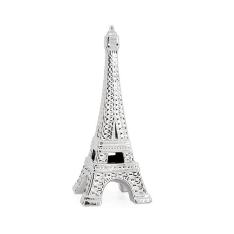 Torre And Tagus Silver Ceramic Eiffel Tower Figurine 16 Inches New