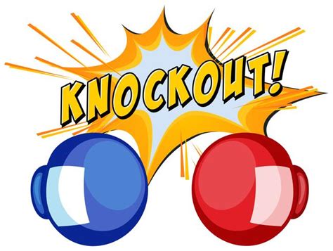 Expression Knockout With Two Boxing Gloves 360758 Vector Art At Vecteezy