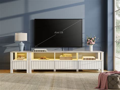 Tv Stand For 100 Inch Tv Wood Media Tv Console Entertainment Center