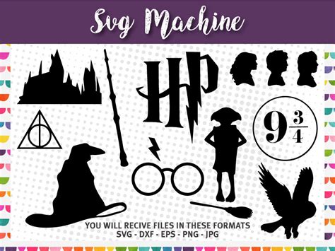 Harry Potter SVG DXF EPS cut files svg files for Silhouette