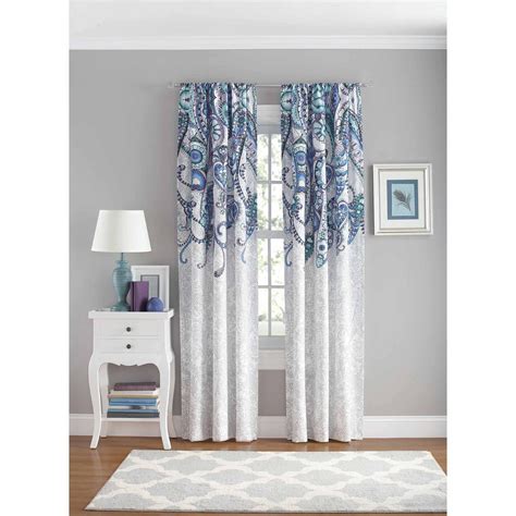Buy customized bedroom curtains in dubai, uae. Your Zone Paisley Bedroom Curtain Panel - Walmart.com ...