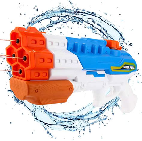 Balnore Water Gun Soaker Water Blaster High Capacity 1200cc Squirt Gun 30ft Water Pistol Water