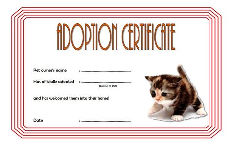 40 Real And Fake Adoption Certificate Templates Artofit