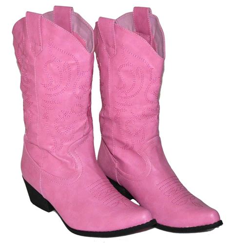 Pink Cowgirl Boots For Women Womens Cowgirl Boots Cowbabe Black Light Brown Dark Brown Red Gray