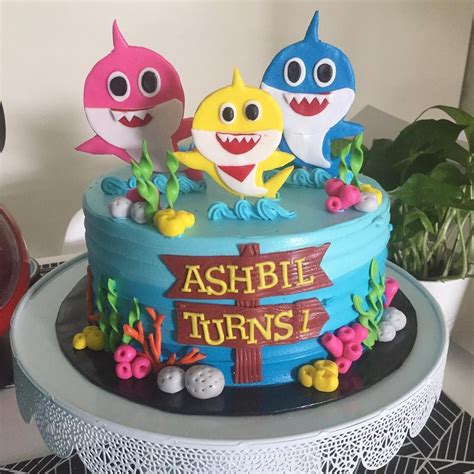 Shark Birthday Cakes Suprise Birthday Party Boys 1st Birthday Cake