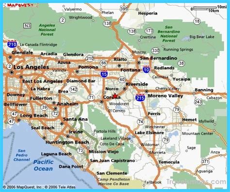 Map Of Riverside California Travelsmapscom