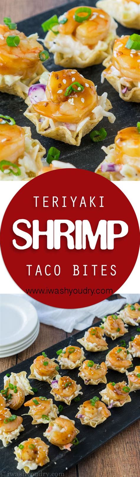 Teriyaki Shrimp Taco Bites Recipe Diy Food Recipes Taco Bites Diy