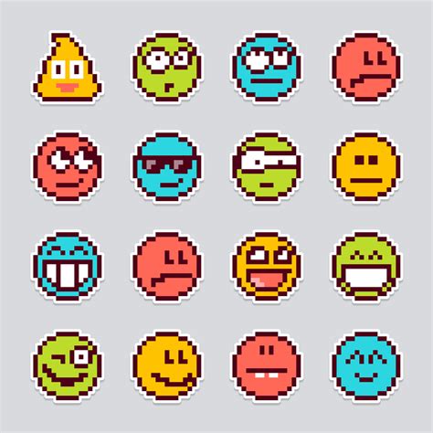 Cute Pixel Art Emoji