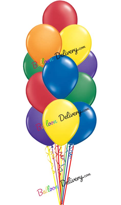 Dozen Of Assorted Rainbow Latex Birthday Balloons