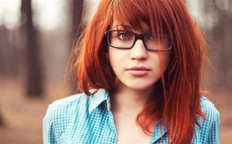 Redhead In Glasses Sexy Naked Redhead