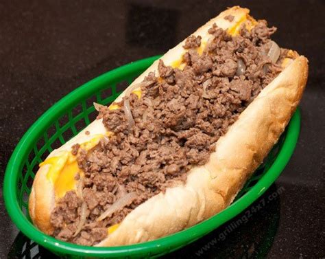 Try a succulent skirt steak sandwich dressed with peppers, onions, melty cheese and an herbed mayonnaise. Authentic Philly Cheesesteak Recipe - Grilling 24x7