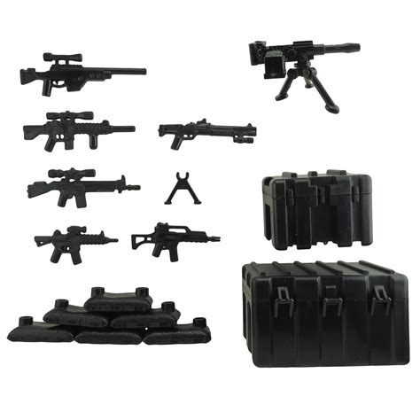Generic Custom Minifigures Military Army Guns Weapons Compatible W