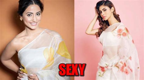 Hina Khan Or Mouni Roy Who Looks Sexy In Picchika Saree Iwmbuzz