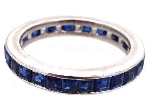18ct White Gold And Sapphire Eternity Ring 798g The Antique Jewellery