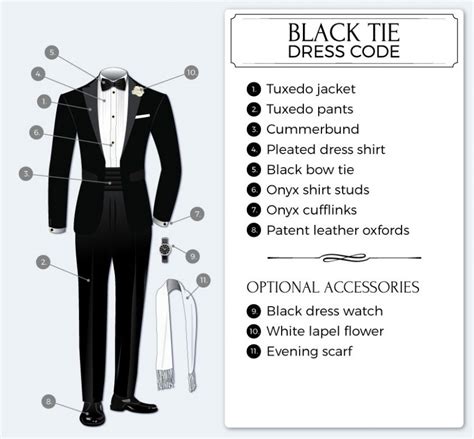 black tie dress code tie a