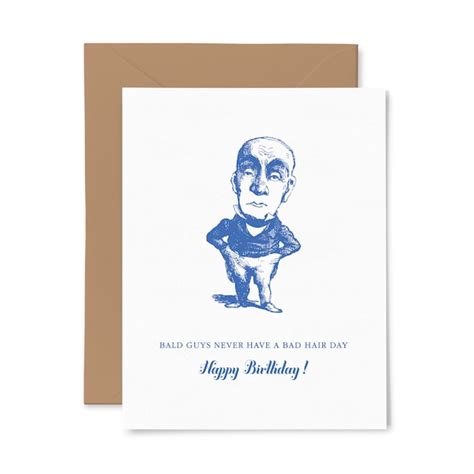 Bald Birthday Card Etsy
