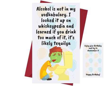Buy Funny Birthday Card For Men And Women Birthday Card For Alcohol