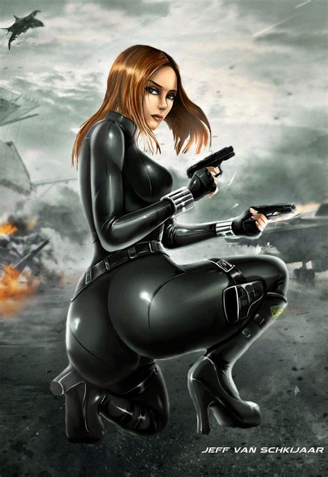 Black Widow Marvel Avengers Fanart Poster By Jeffery10