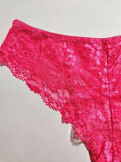 Sheer Lace Neon Pink Panties Transparent Lingerie Sexy Sheer Etsy