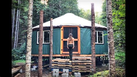Living Off Grid In A Yurt Building A Deck Ep 46