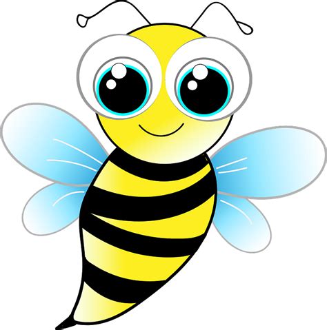 Cute Cartoon Bee Png And Vector Cartoon Bee Cartoon Clip Art Bee Art