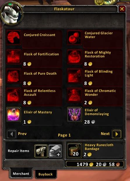 Consumable Changes In The Burning Crusade Pre Patch Battle And