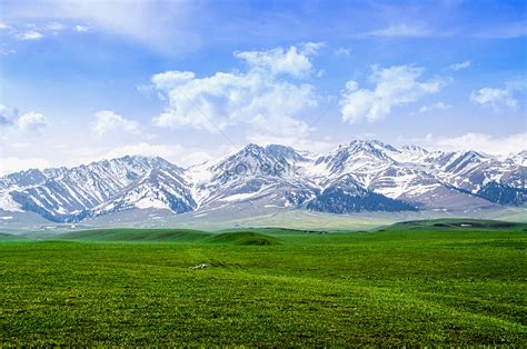 The Endless Snow Capped Mountains And Grasslands Picture And Hd Photos