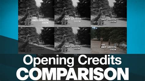 Opening Credits Comparison The Andy Griffith Show Youtube