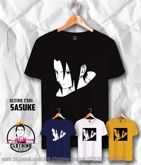 Sasuke Naruto Anime T Shirt Design Quality Print 100℅ Cotton Tshirt