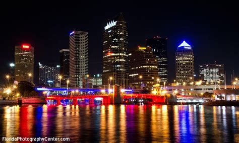 Tampa's night lights | Tampa skyline, Tampa bay area, Tampa