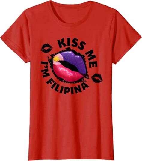 Womens Cute Kiss Me Im Filipina Best Philippine Flag Pride T T